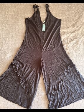 Earthbound Tiered Wide Leg Jumpsuit NWT